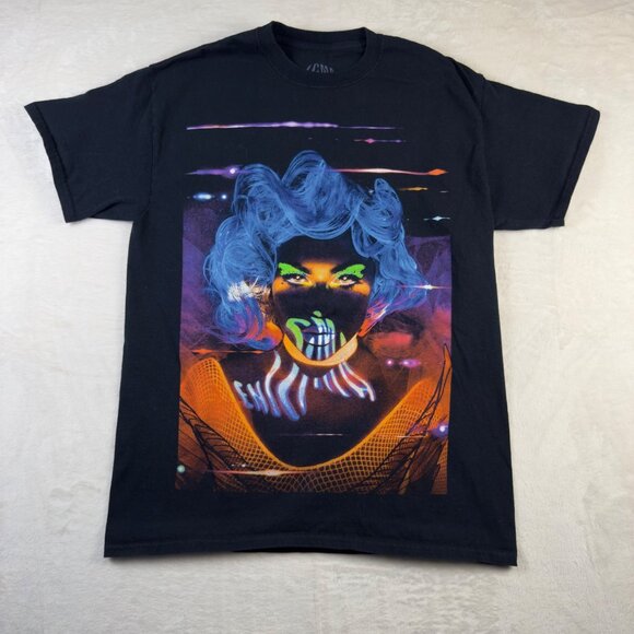Lady Gaga Enigma Las Vegas Concert T-Shirt Unisex Medium Black Neon‎ Graphic - Picture 1 of 6
